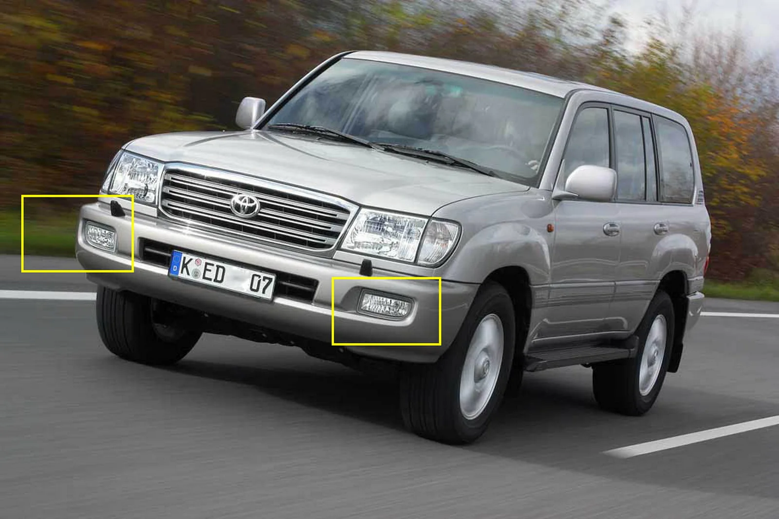 Передние противотуманные фары ANGRONG 2x лампы без лампочек для Toyota Land Cruiser Amazon FJ100 1998