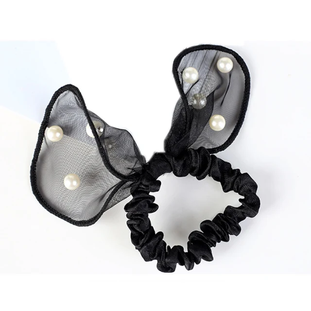Korean style pearl beaded hair ties Scrunchies Elastic hairband Ponytail Holders women  Hair Rope Rubber gum Hair Accessories 15