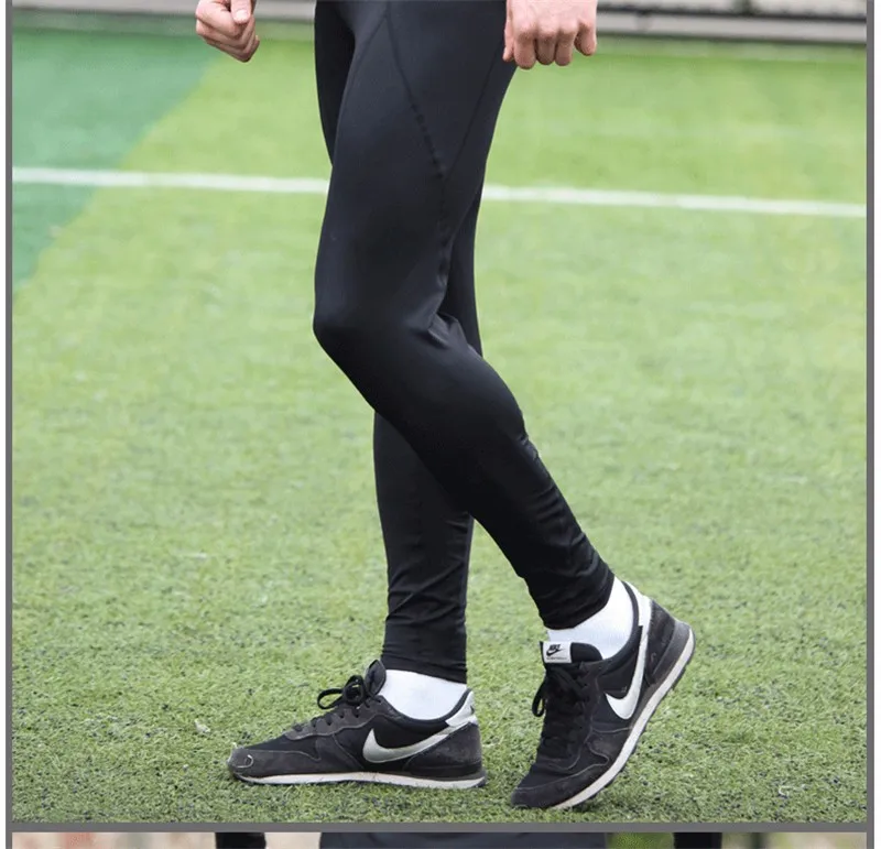 Быстросохнущие компрессионные колготки для бега мужские Йога фитнес колготки детские спортивные Леггинсы брюки для бега и футбола тренировочные колготки для бега