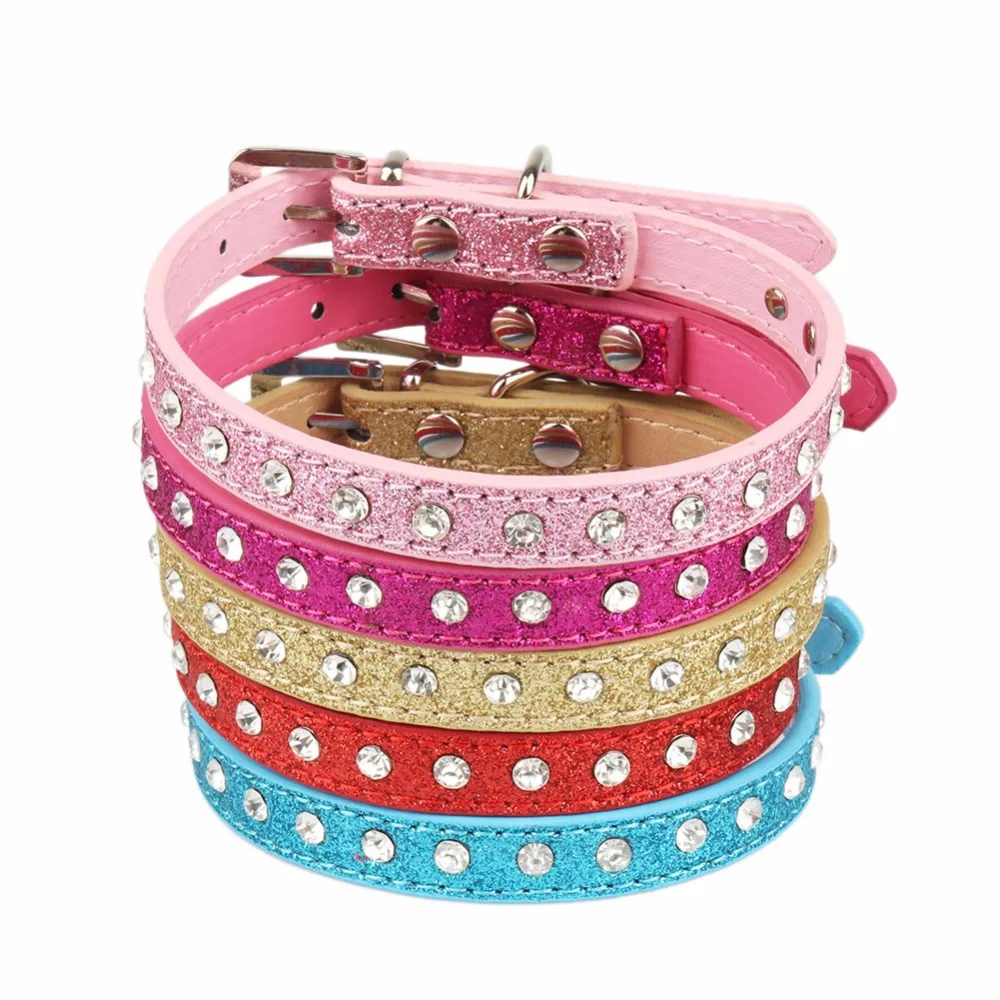 Small Dogs Collars Chihuahua Rhinestone Personalized For Pets Product