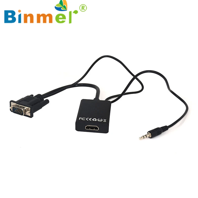 VGA мужчина к HDMI выход 1080 P HD+ Аудио ТВ AV HDTV видео кабель конвертер адаптер красивый Gift_KXL0407