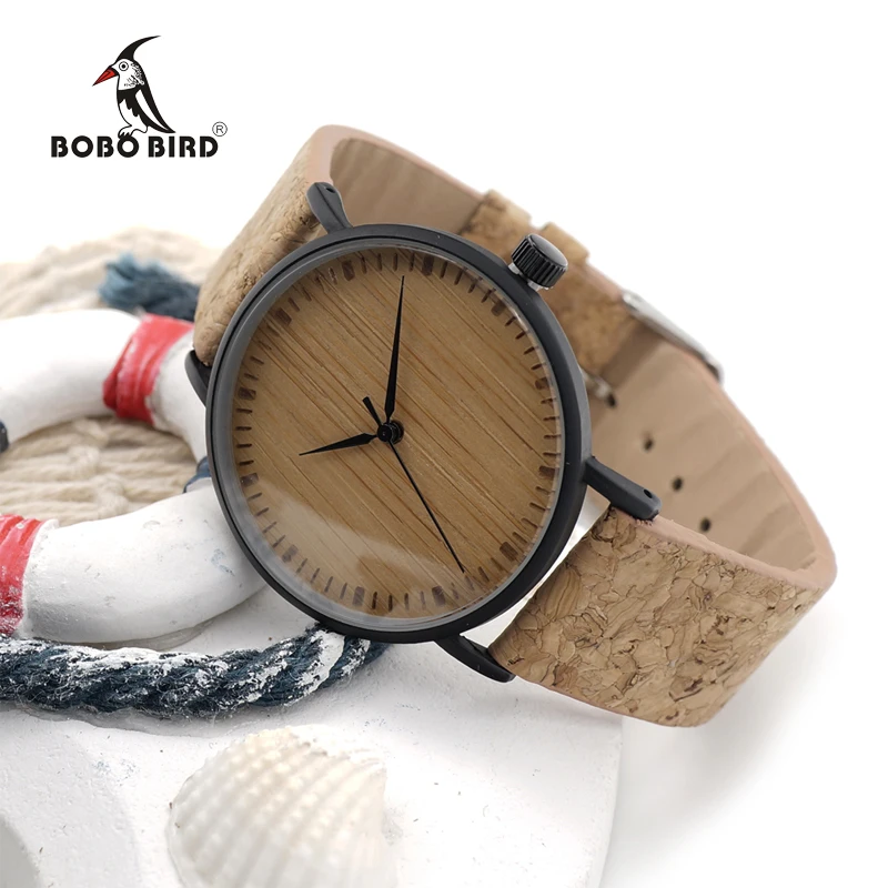 Prix pour Bobo bird e19 nouvelle arrivée top qualité ronde montres bambou montre visage avec Boîtier En Acier Inoxydable Liège En Cuir Bandes avec Boîte-Cadeau Prix pour Bobo bird e19 nouvelle arrivée top qualité ronde montres bambou montre visage avec Boîtier En Acier Inoxydable Liège En Cuir Bandes avec Boîte-Cadeau