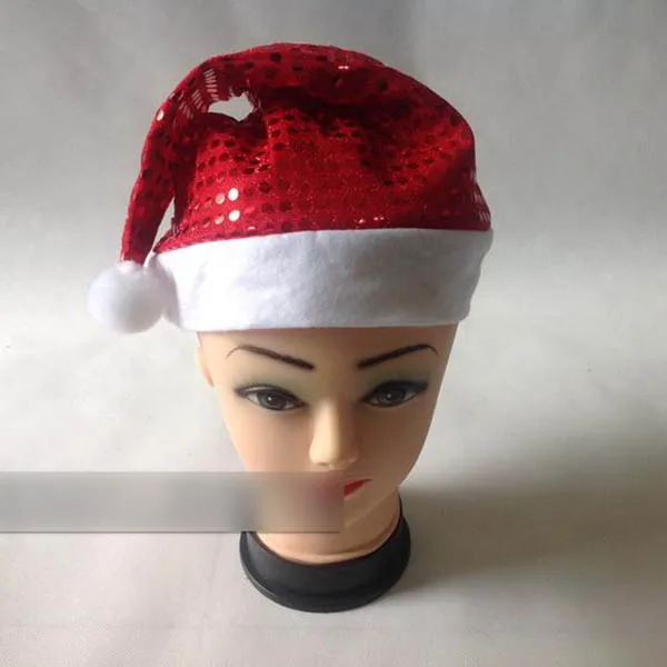 Лидер продаж; Новинка для взрослых Рождество Hat Рождество Санта зимние мягкие блестка шляпа Тонкий подарок унисекс 3 шт. 3 цвета/pack
