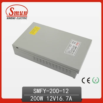 

CE RoHS Approved 200W Metal Case Single Output Reliable Rainproof Switching Power Supply SMPS 200W 12V 16.7A (SMFY-200-12)