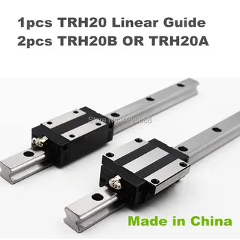 

Precision rail 1pc TRH20 Square Linear guide Rail 200 to 450mm for CNC Router Milling Machine +2pcs TRH20B or TRH20A block