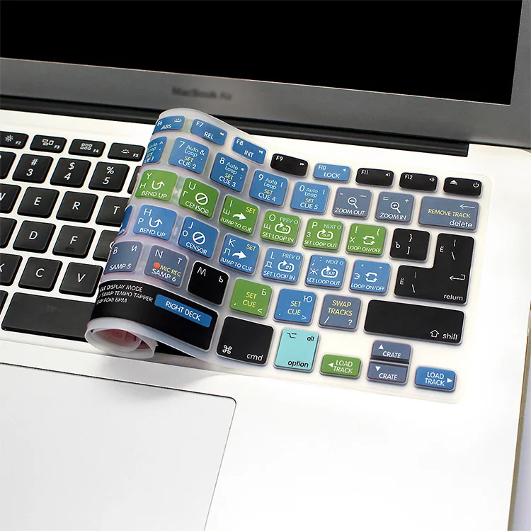 HRH Serato DJ русская функциональная силиконовая клавиатура с горячими клавишами для MacBook Air Pro retina 1" 15" ЕС/США Защита клавиатуры