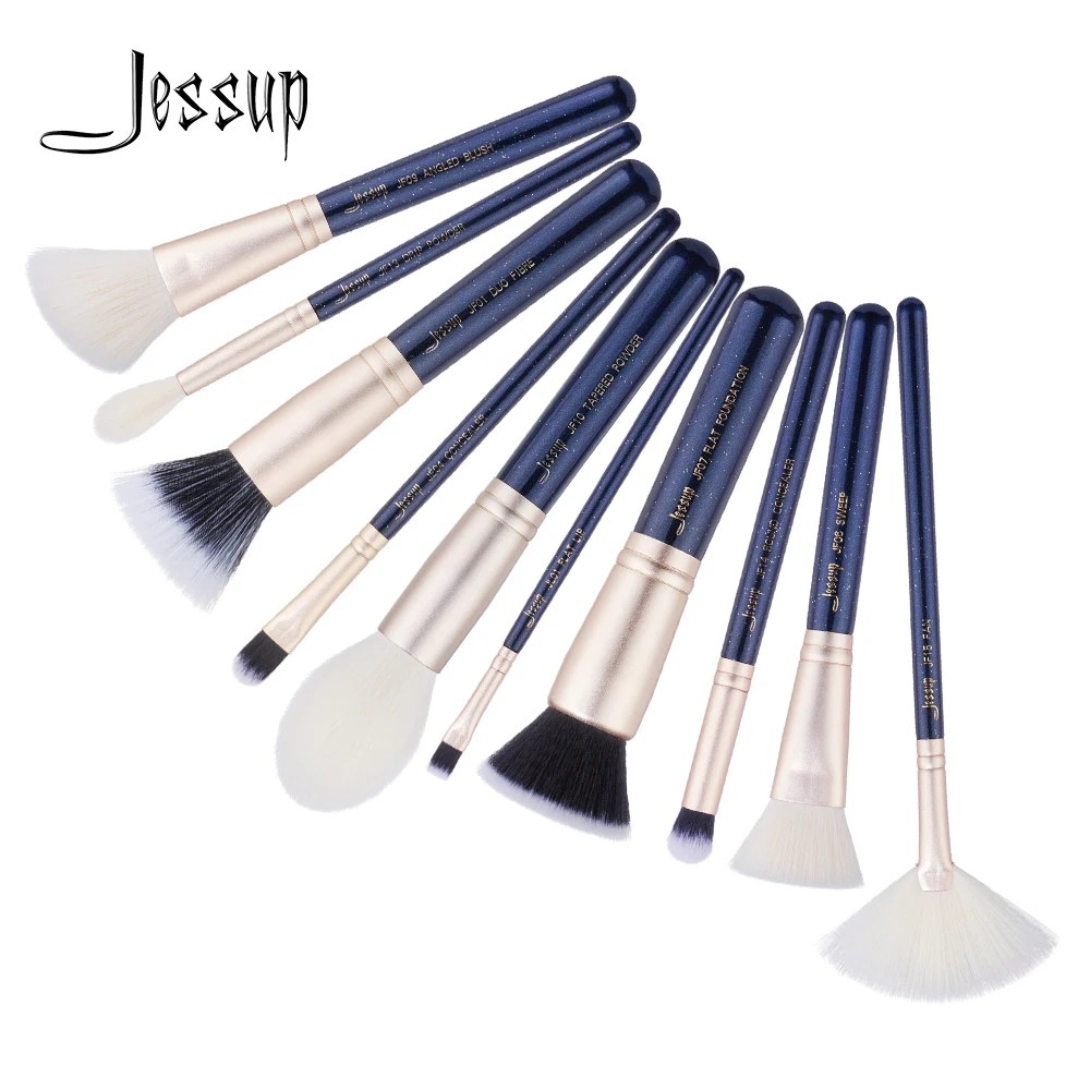 

Jessup brushes 10pcs Makeup Brushes Set maquiagem profissional completa Powder Foundation Fan Lip Concealer Brushes T481