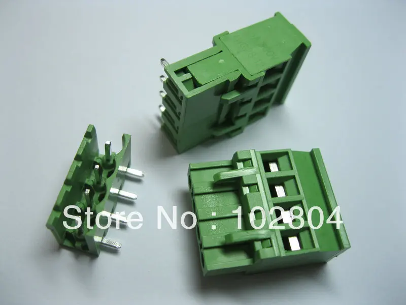 

10 Pcs Pitch 5.08A 5.08mm 4way/pin Angle-pin Screw Terminal Block Connector Pluggable Type 2EDCD-5.08A-2EDCR Green HOT Sale