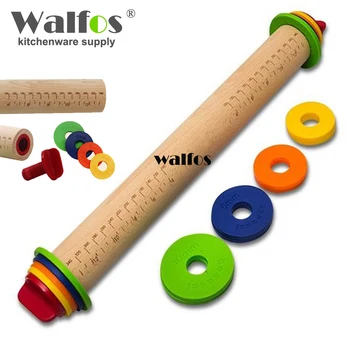

WALFOS 2017 new Quality DIY Kitchen Rolling Pin Fondant Paste Cake Roller Cake Bakeware Tool-wooden rolling pin
