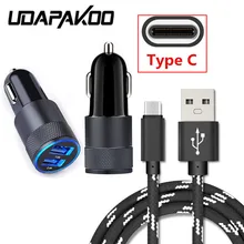 Двойное металлическое быстрое автомобильное зарядное устройство USB 2.1A+ USB type C для samsung Galaxy s8 s9 a50 oneplus 5t 7 lg g6 honor 9 для Xiao mi a2 mi max 2