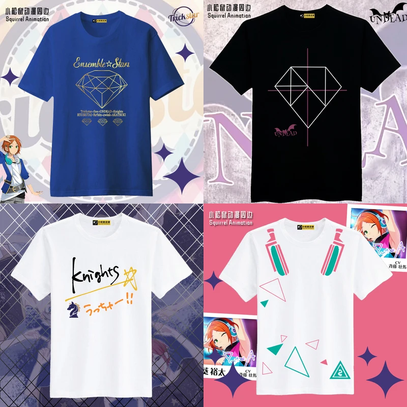 

[STOCK]Anime Ensemble Stars Team Undead 2Wink members Cotton Jersey Men's T-shirt cosplay tshirt Summer Top Tee New 2017