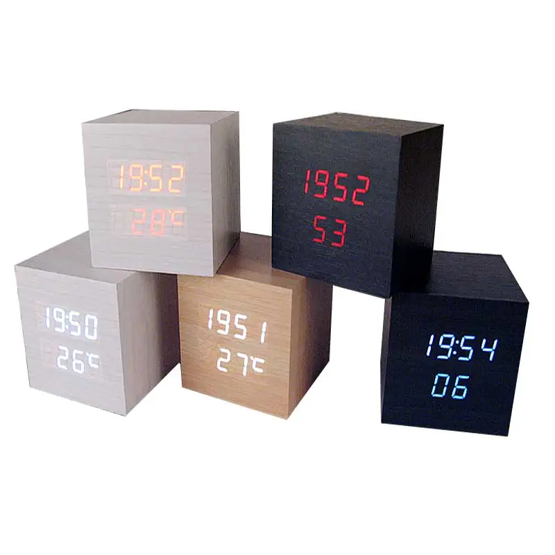 Home Decor LED Alarm Clock,despertador Temperature Sounds Control electronic desktop Digital table clocks Desktop Clocks