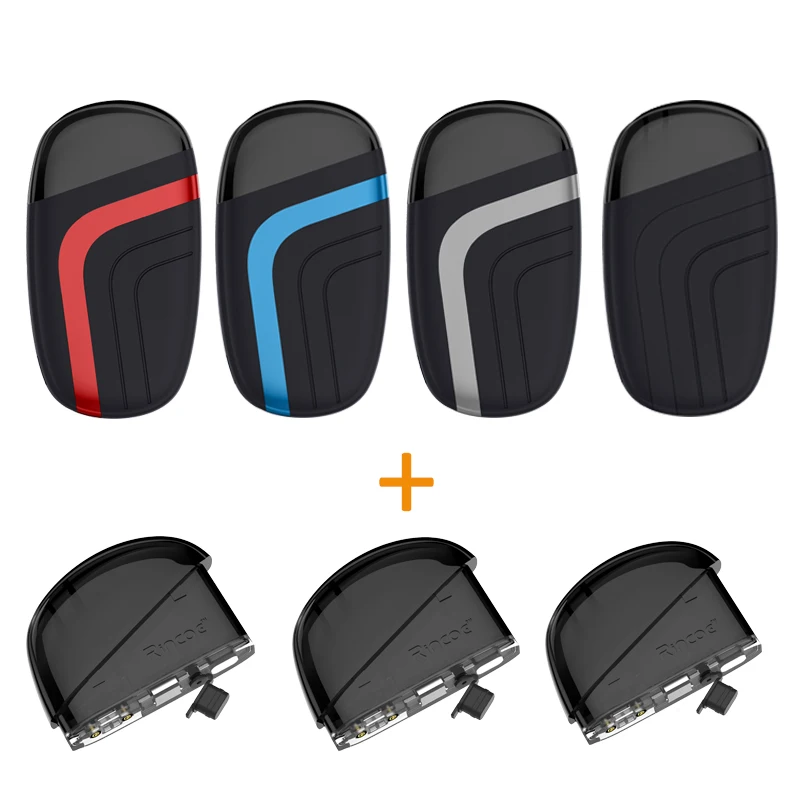 E-cigs Pod Rincoe Neso Pod System Kit All in one Vape Built-in 370mAh Battery electronic cigarette with 2ml cartridge