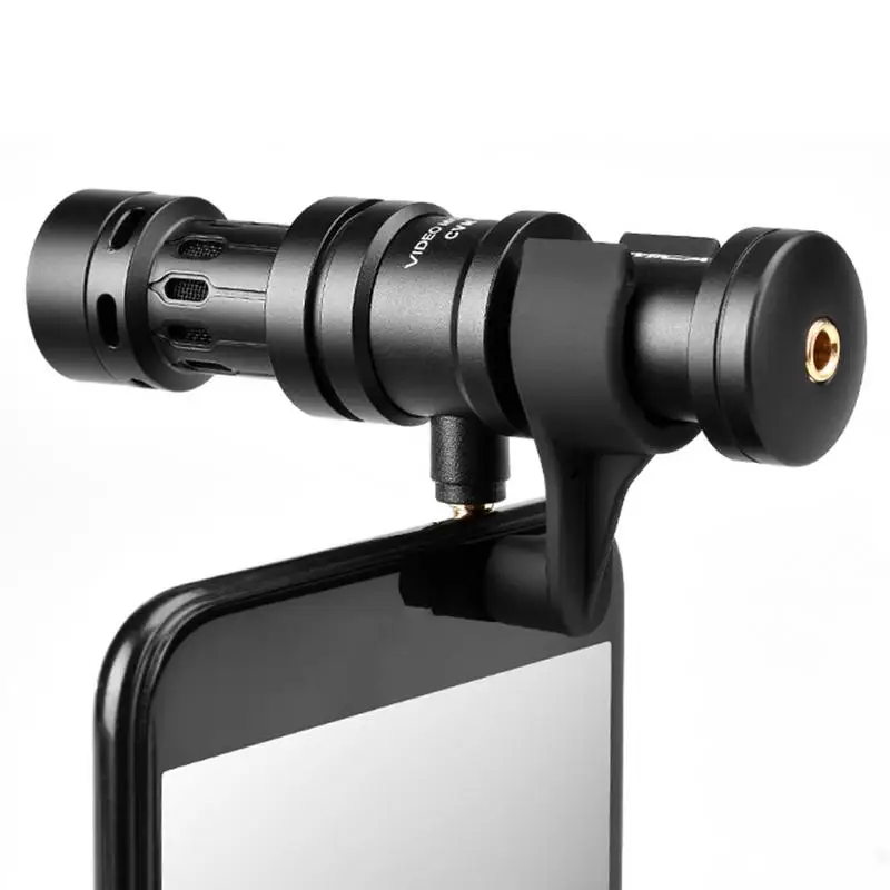 

CVM-VS08 Mobile Phone Directional Cardioid Microphone Mini 3.5mm Jack Stereo Shotgun Condenser Recording Mobile Phone Microphone