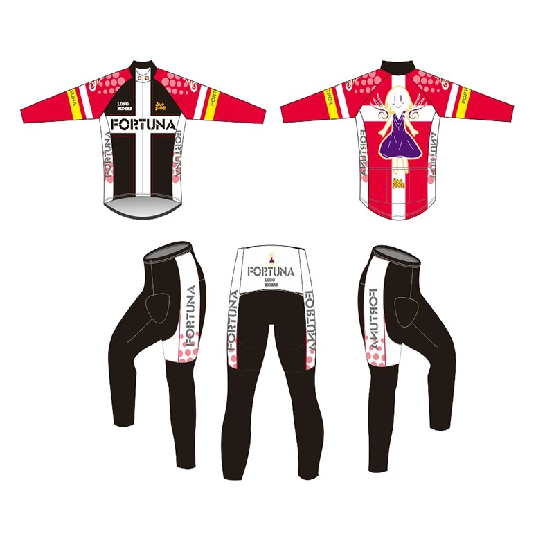 

CUSROO Hatsune Miku LONG sets cycling jersey custom made Ropa Ciclismo short Outdoor Sports jersey Polyester Racing jersey