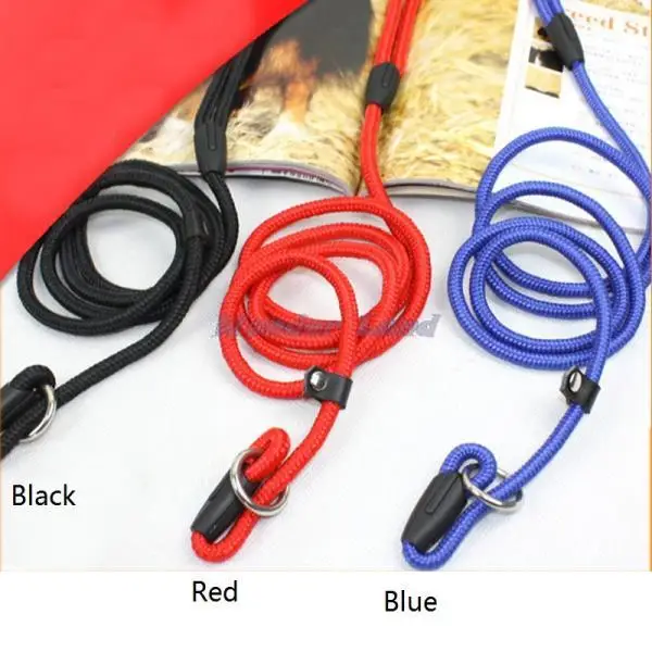 Nylon Adjustable Pet Collar Dog Pet Rope Slip Training Leash Traction