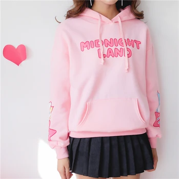 Aesthetic Harajuku Midnight Land Rainbow Hoodie 4