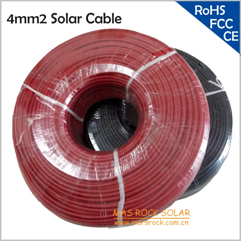 

5meter/Lot Wholesale Black Solar Cable 4mm2, Single Conductor PV Solar Cable, 4mm2 Solar System Cable