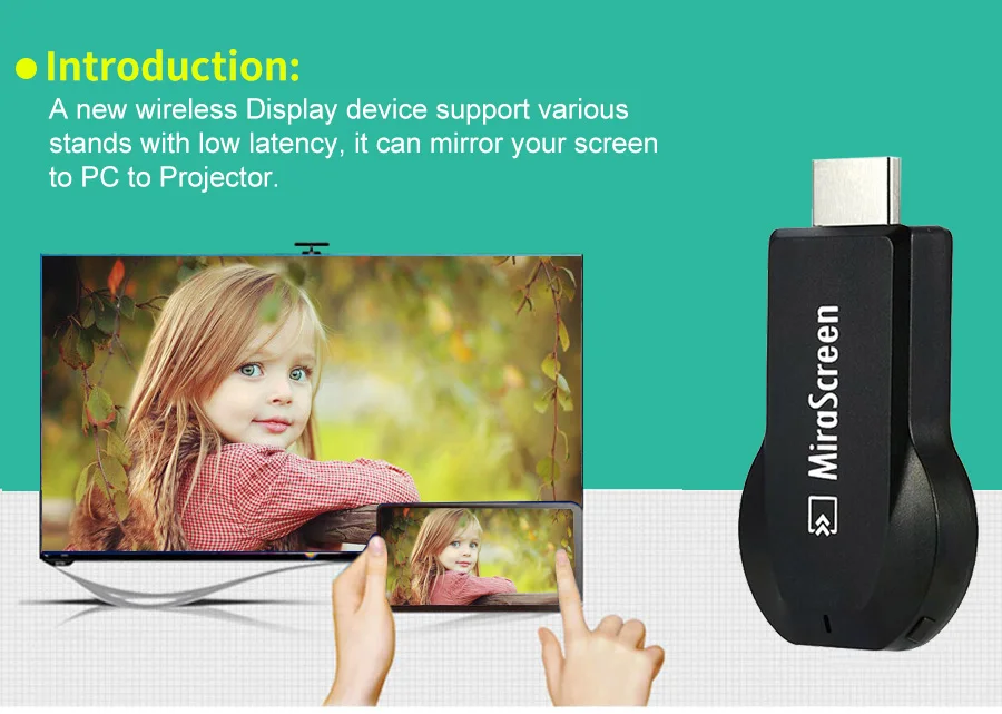 Новинка MiraScreen беспроводной WiFi Дисплей донгл приемник 1080P HD интерфейс tv Stick DLNA Airplay Miracast для смартфонов и планшетов