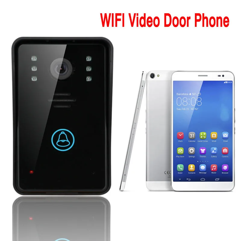 Бесплатная доставка! Смарт Wi-Fi видео звонок для смартфонов и планшетов, беспроводной видео-телефон двери, IP Wi-Fi камера