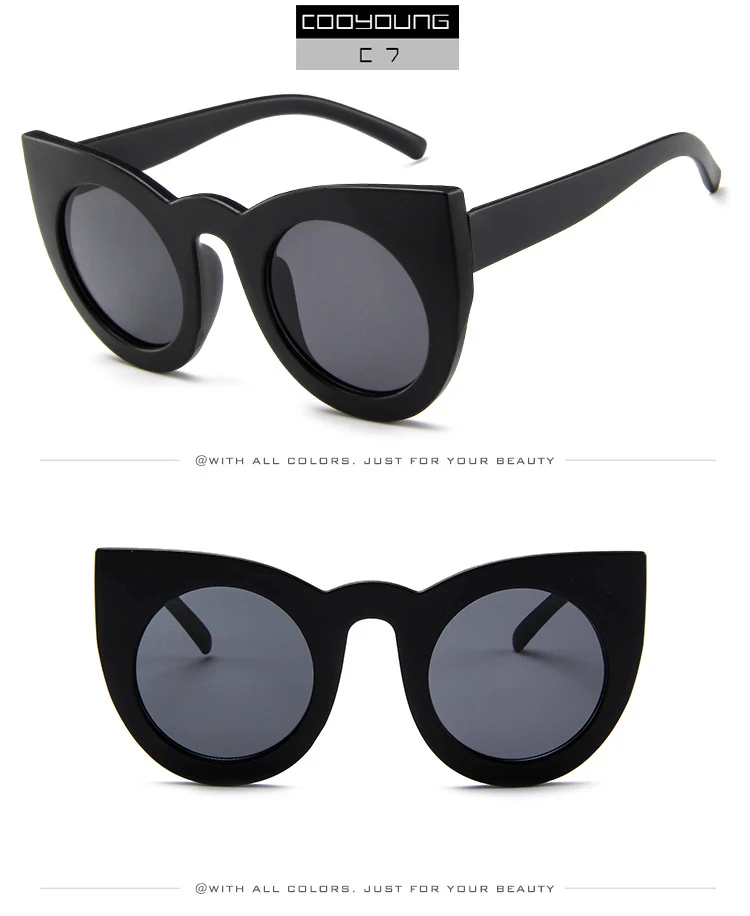 COOYOUNG Модные женские солнцезащитные очки кошачий глаз, брендовые дизайнерские Винтажные Солнцезащитные очки, женские солнцезащитные очки Oculos De Sol, женские очки