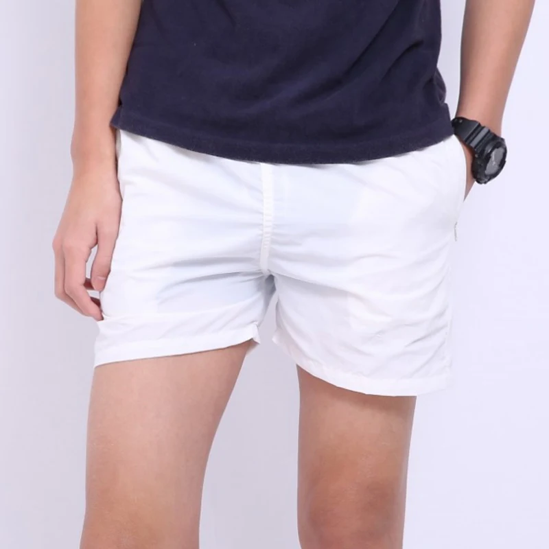 

Men Sports Shorts Solid Color Breathable Loose Beach Pants for Summer QL Sale