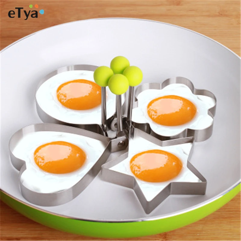 

1pc Stainless Steel Pancake Mold Fried Egg Shaper Egg Cracker Mold Omelette Cake Tools Kitchen Gadgets Cookware