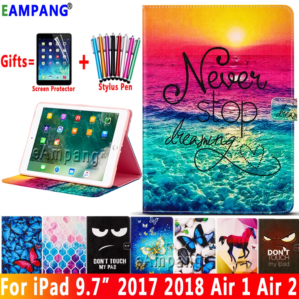 Чехол для iPad 2018 модный кожаный смарт чехол с рисунком 9 7 2017 Air 1 2 5 6 го поколения Coque