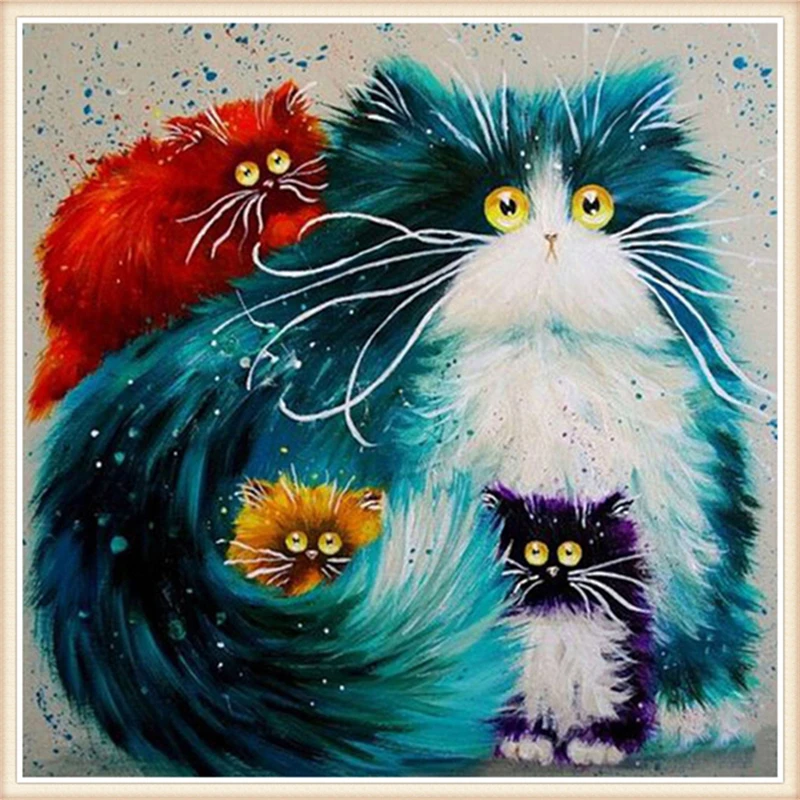 

5D Diamond Stickers Deco Painting Embroidery Full Square Diamond Totoro Cats Cross Stitch Rhinestone Mosaic Paint home gifts toy