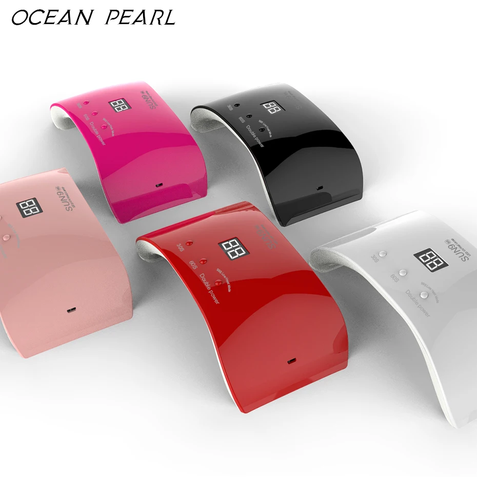 

OCEAN PEARL 24W LED UV lamp nail dryer Auto sensor 12pcs leds Double light Nail Lamp UV Gel Polish Nail Art Tools new arrival