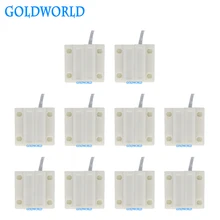 10 шт. MC-38 проводной дверной оконный датчик, магнитный переключатель для домашней сигнализации Системы, когда Сенсор вместе, выключатель с нормально замкнутыми контактами