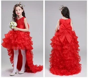 

2018 Top Quality Flower Girl Dresses For Weddings Long Ball Gown Girls dress Princess Party Dress Kids Evening Gowns clothes