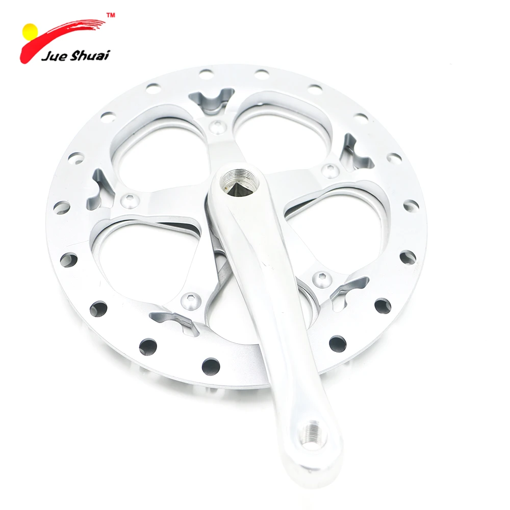 

Free shipping Bicycle Crankset 52T Narrow Wide Aluminum Alloy Chain Wheel Mountain Bikes Road Bikes Silver Cranks MTB Bike Part