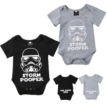 

Newborn Star Wars Baby Boy Girl Short Sleeve Cotton Romper Jumpsuit Clothes Outfits 0-18M