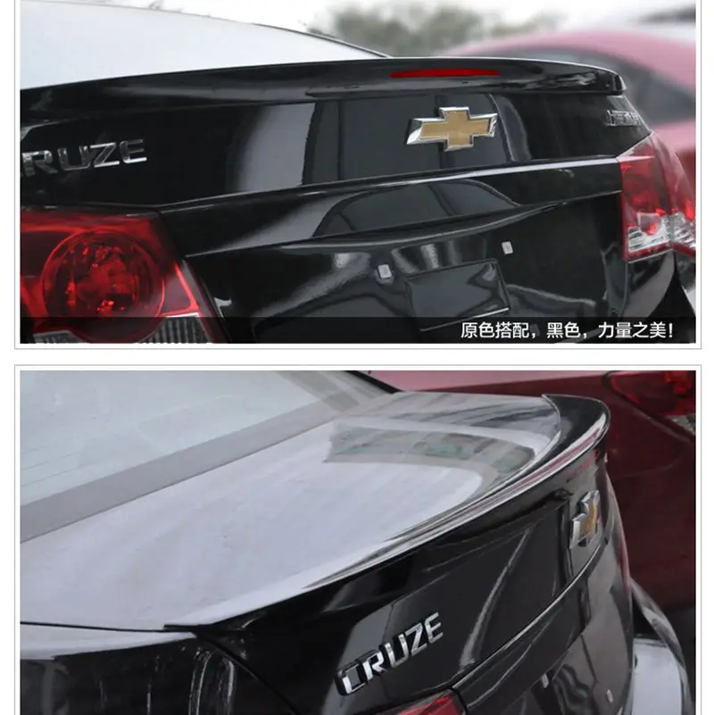 

SHCHCG For Chevrolet Cruze 2009 2010 2011 2012 2013 2014 ABS Plastic Unpainted Primer Color Rear Trunk Wing Spoiler Car Styling