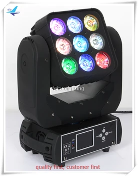 

4 with fly case/lot led lyre moving wash matrix 9x12w rgbw 4 in 1 Moving Head Chuch Stage Beam Light Fixture