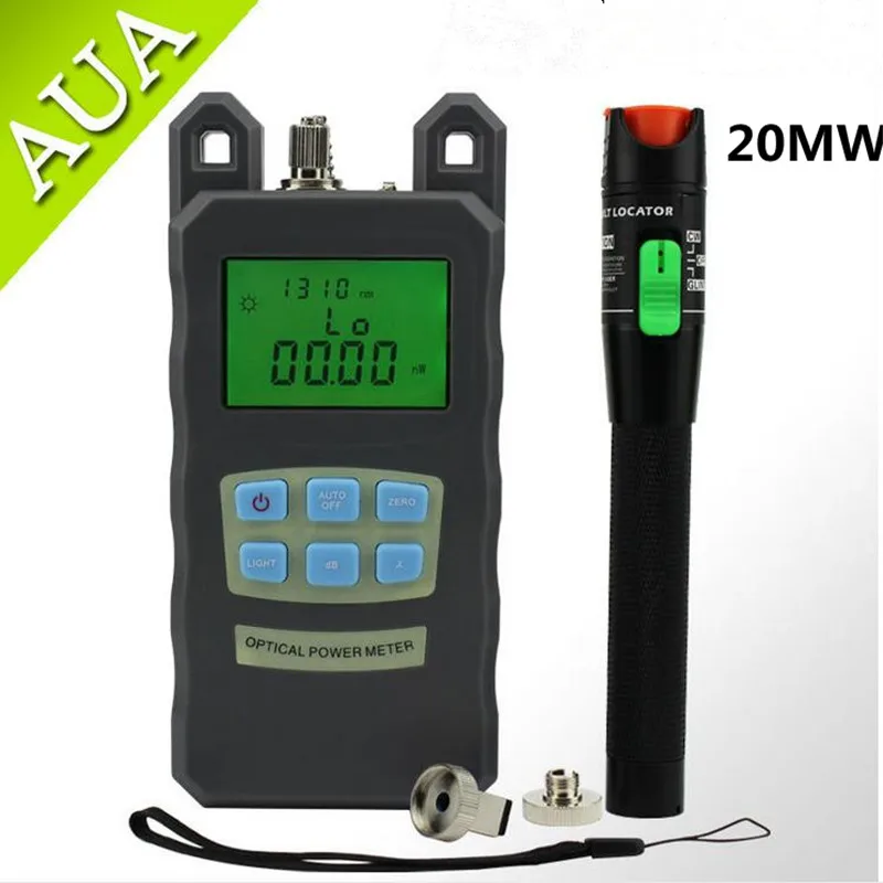 

Optical Fiber Power Meter -70dBm~+10 dBm Fiber Optic Power And 20mW 15KM Visual Fault Locator Fiber Optic Cable Tester