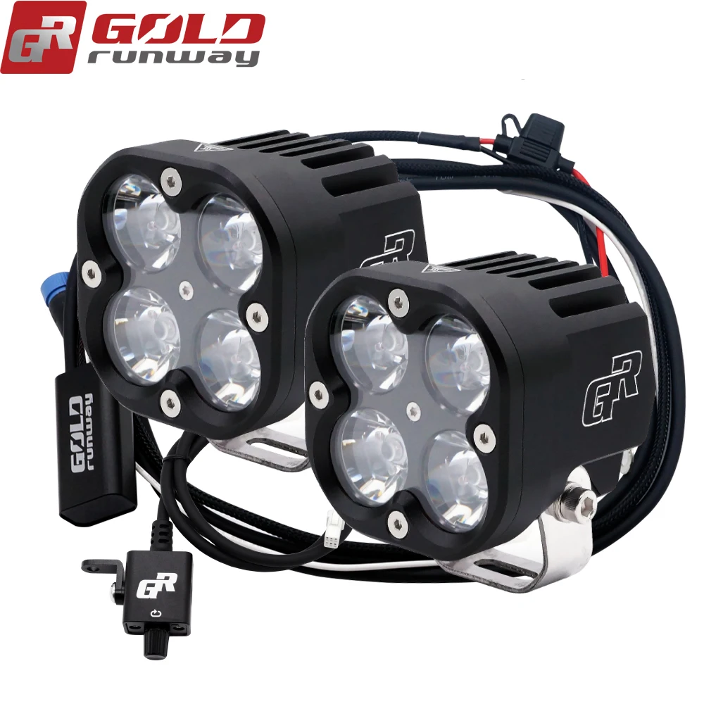 GOLDRUNWAY X4 12V 4200lm Spot/Flood/Combo Fog вспомогательный свет в сборе лампы 40 Вт двигатель Led для BMW R1200GS/ADV/F800GS Moto