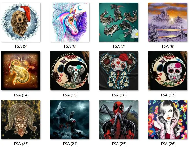 

MHD New Arrival Hot 5d Diy Diamond Painting Kit 20x20cm Animal, Scenery, Portrait Full Square 3d Diamond Mosaic Gift