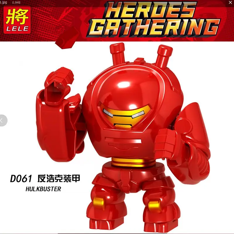 

20PCS/LOT Super Heroes Infinity War Avengers 3 Figures Hulkbuster HULK Action Figure Set Models Building Blocks Bricks Toys D061