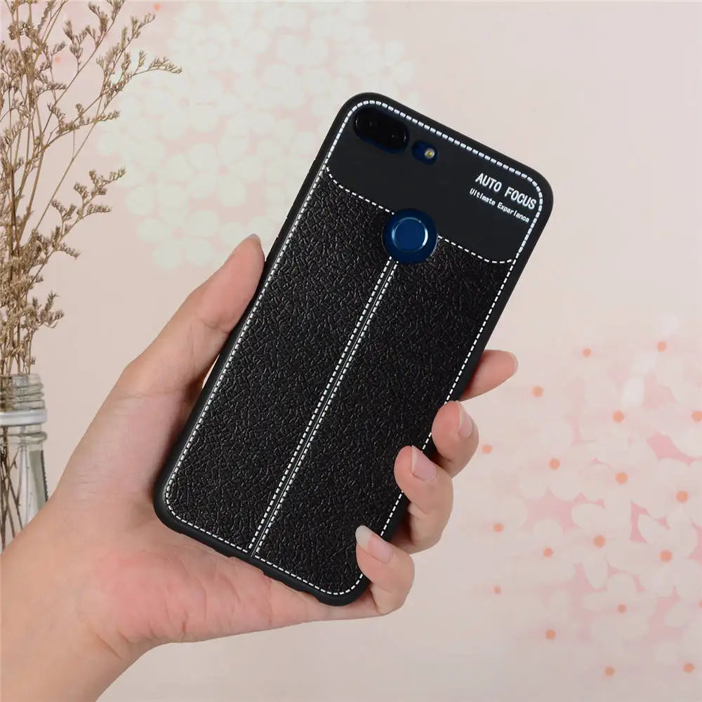 

For HUAWEI Honor 9 Lite Cases Litchi Leather Grain TPU Silicone Full Housing Back Covers Honor9Lite Dual SIM Case Man's Women's