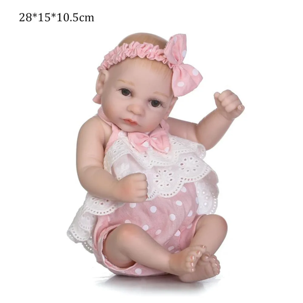 

NPK Doll 10 inch Realistic Newborn Reborn Baby Doll Toy Full Body Soft Silicone Vinyl Safety Children Playmate Toys for Girls