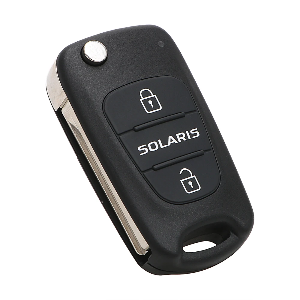 Складной пустой ключ пульт дистанционного управления с 3 кнопками для Hyundai Solaris