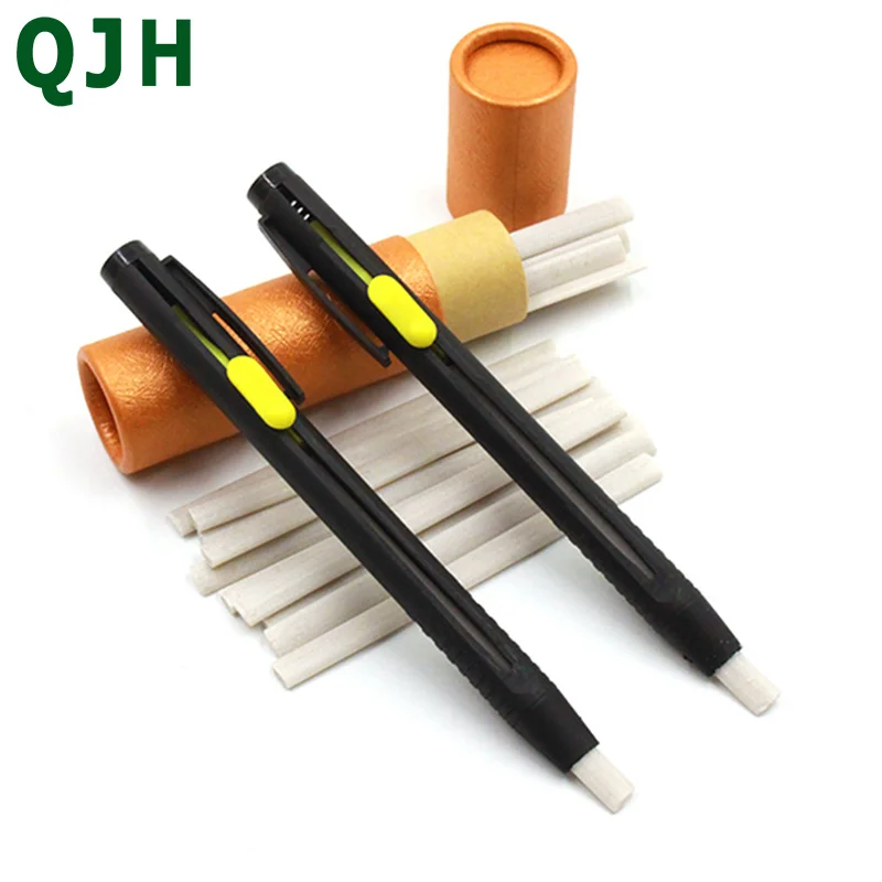 QJH Новые 2 шт. маркерные карандаши с 1 коробкой всего 20 спасенных восковых полосок для рисования или маркировки текстильной кожи ткань швейные принадлежности - Цвет: Black