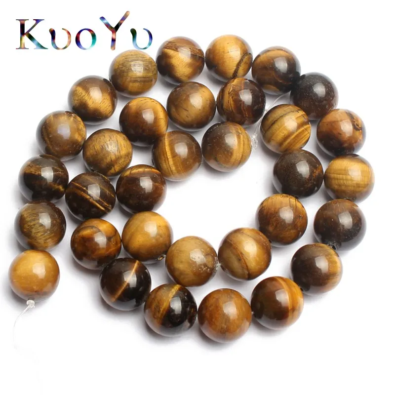 

Natural Stone Beads Yellow Tiger Eye Round Loose Beads For Jewelry Making 15.5" Pick Size 4/6/8/10/12 mm wholesale