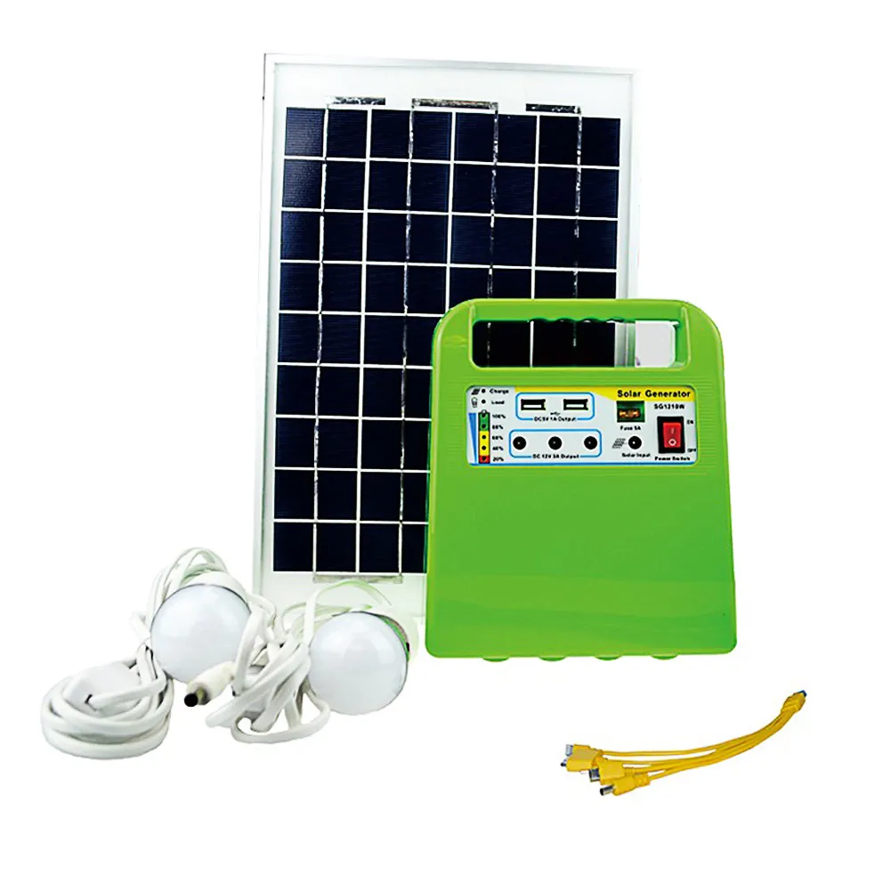 

10W Portable Solar Home System For Home Lighting Mobile Generator Charging With USB MP3 Multifunctional Charge Cable System