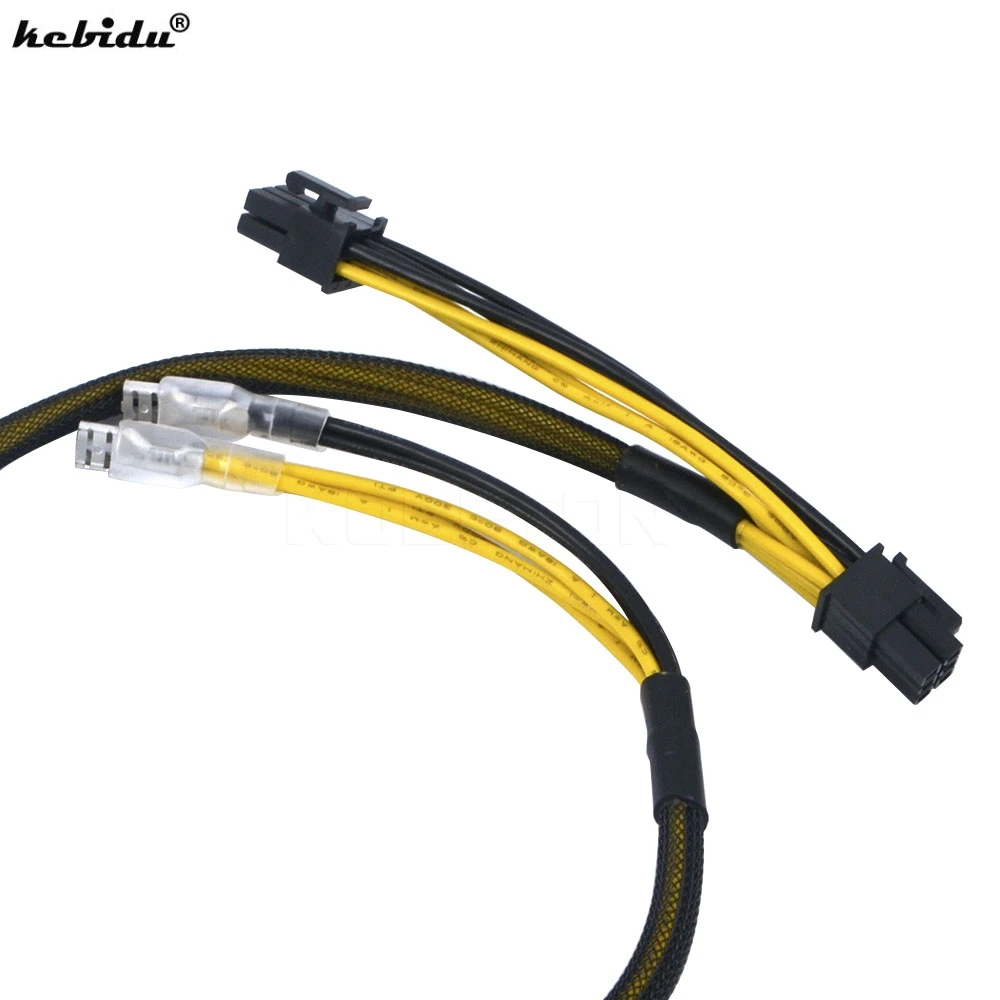 kebidu Hot 6 pin PCI E express Power Cable 50CM Dual PSU Power Supply ATX 18AWG Adapter PSU