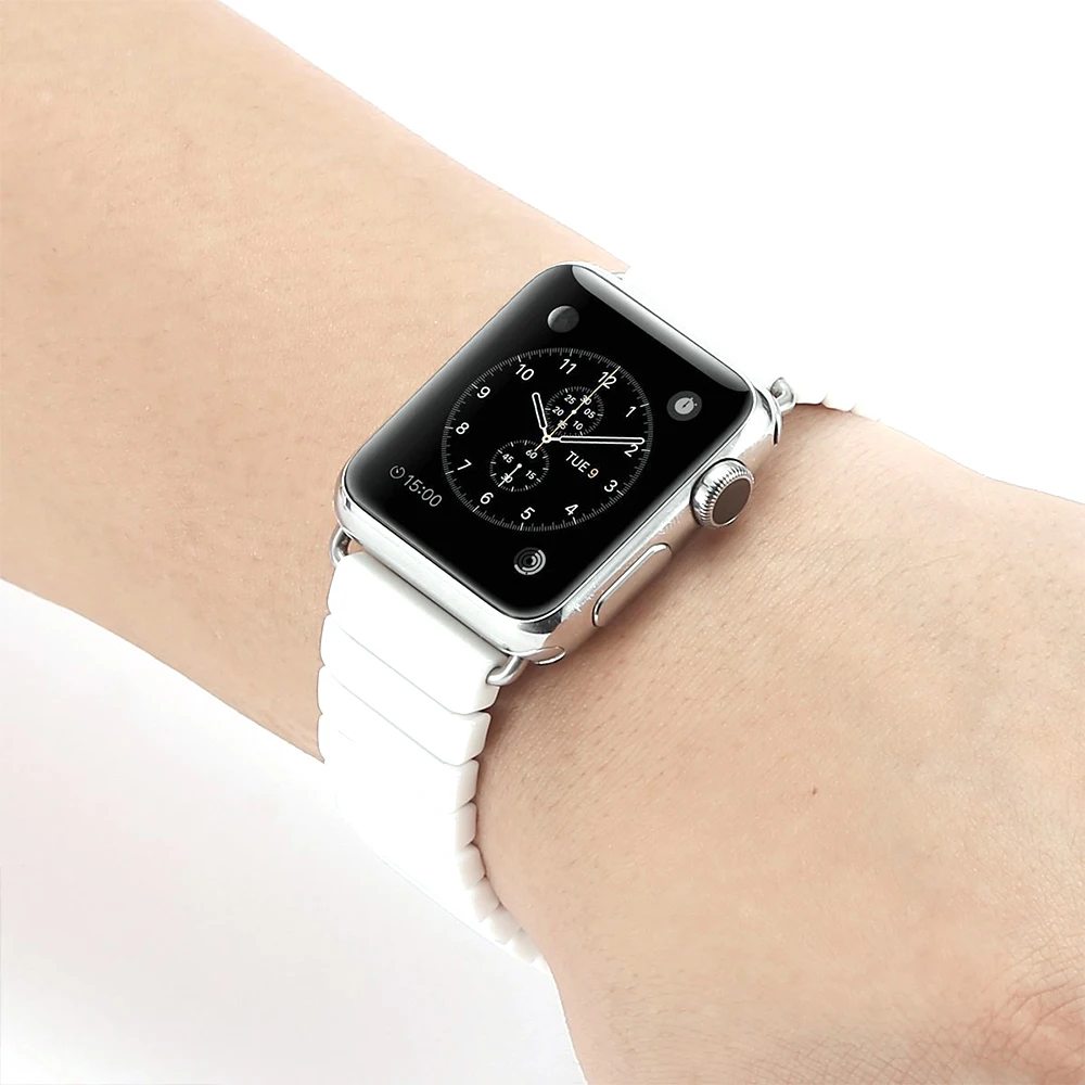 Роскошный керамический ремешок для Apple Watch 42 мм 38 мм 40 мм 44 мм керамический бабочка гладкий браслет ремень для iWatch 4 3 2 1 серия