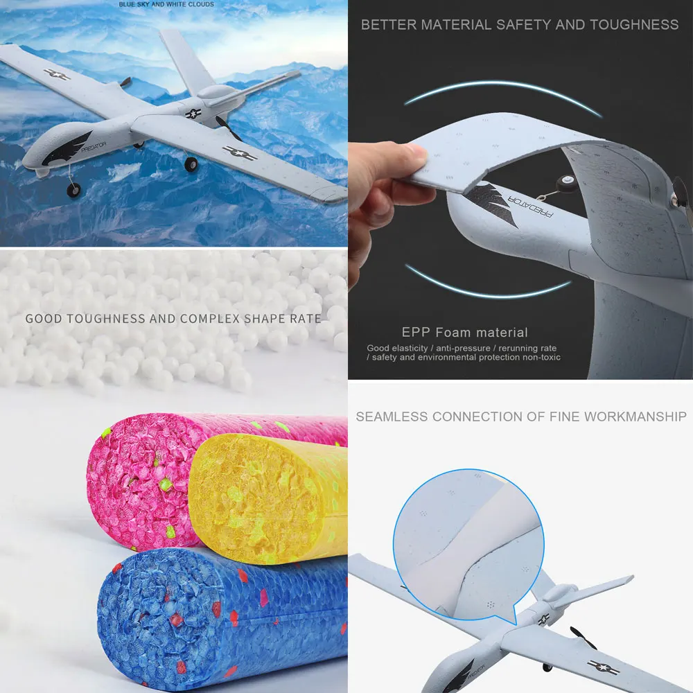 RC Airplane Plane Z51 with 2MP HD Camera or No Camera 20 Minutes Fligt Time Gliders With LED Hand Throwing Wingspan Foam Plane RC Airplane Plane Z51 with 2MP HD Camera or No Camera 20 Minutes Fligt Time Gliders With LED Hand Throwing Wingspan Foam Plane
