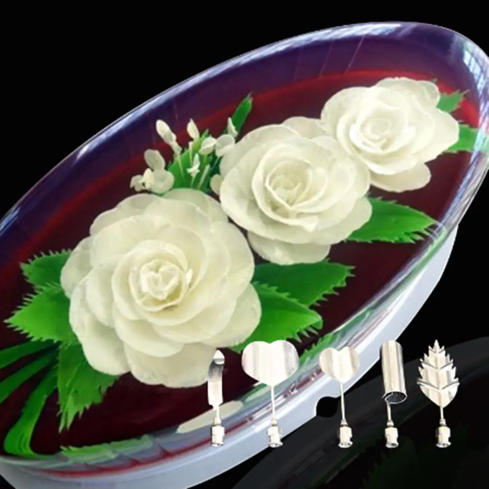 5PC/SET Flower 3D Jello Jelly Art Needle Tools Jelly Cake Gelatin Pudding Nozzle 5PC/SET Flower 3D Jello Jelly Art Needle Tools Jelly Cake Gelatin Pudding Nozzle